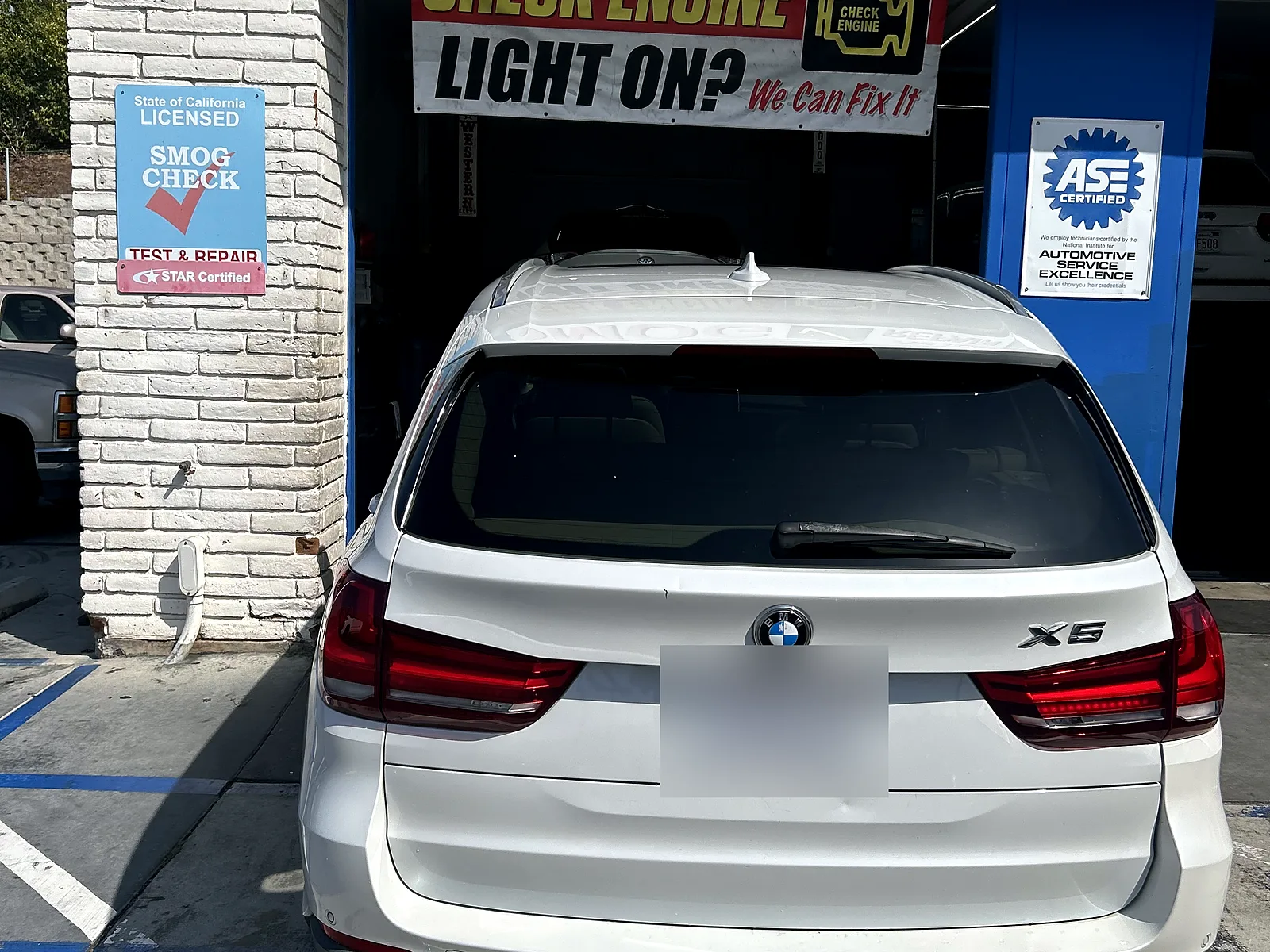 Brake repair in Encinitas, CA: BMW X5 at our service bay
