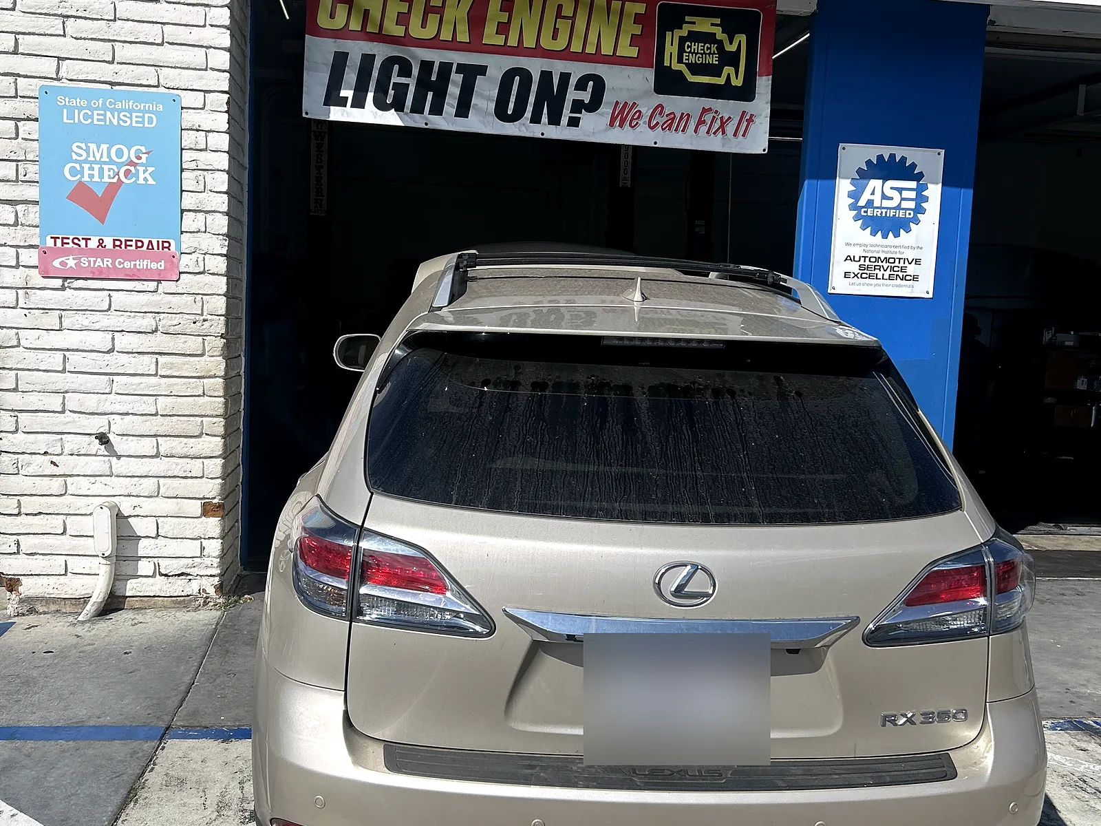 Radiator repair in Encinitas, CA: Lexus RX at our service bay