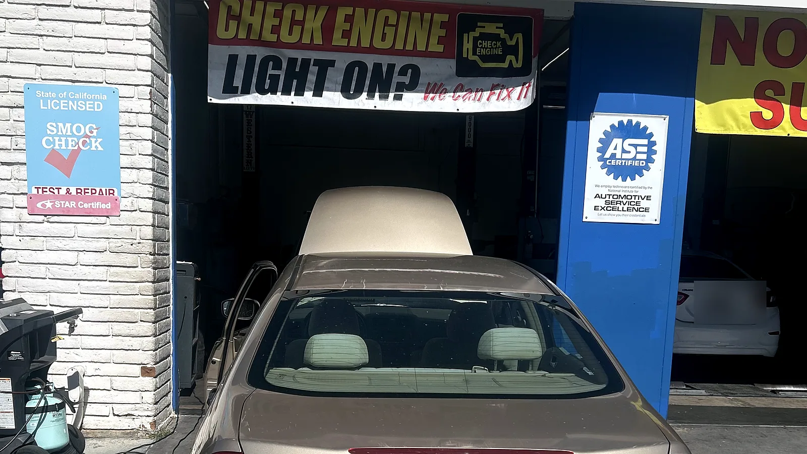 Transmission repair in Encinitas, CA: Honda Accord pulled up to our service bay