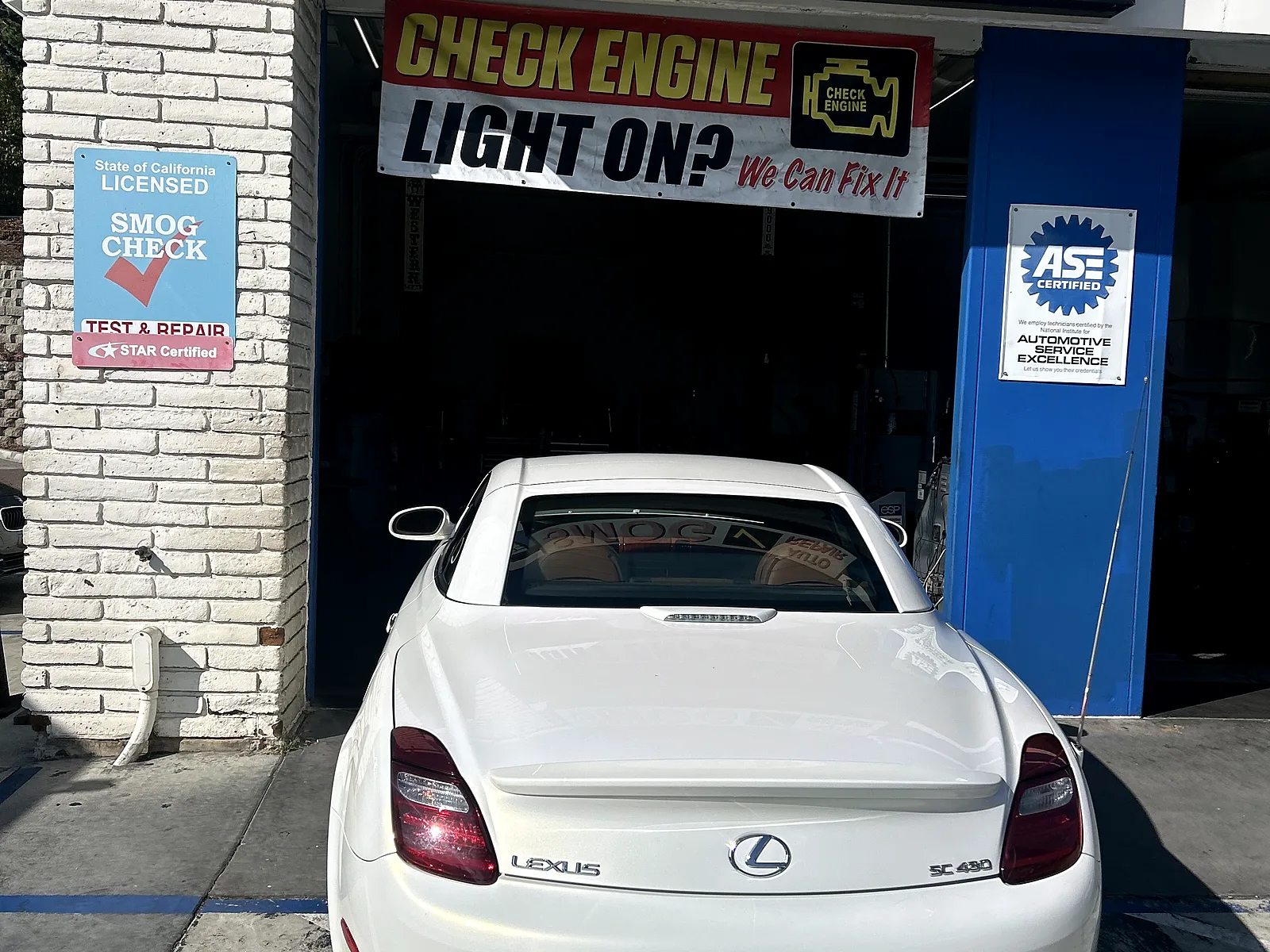 Vehicles we service in Encinitas, CA: Lexus SC 430 convertible at our bay